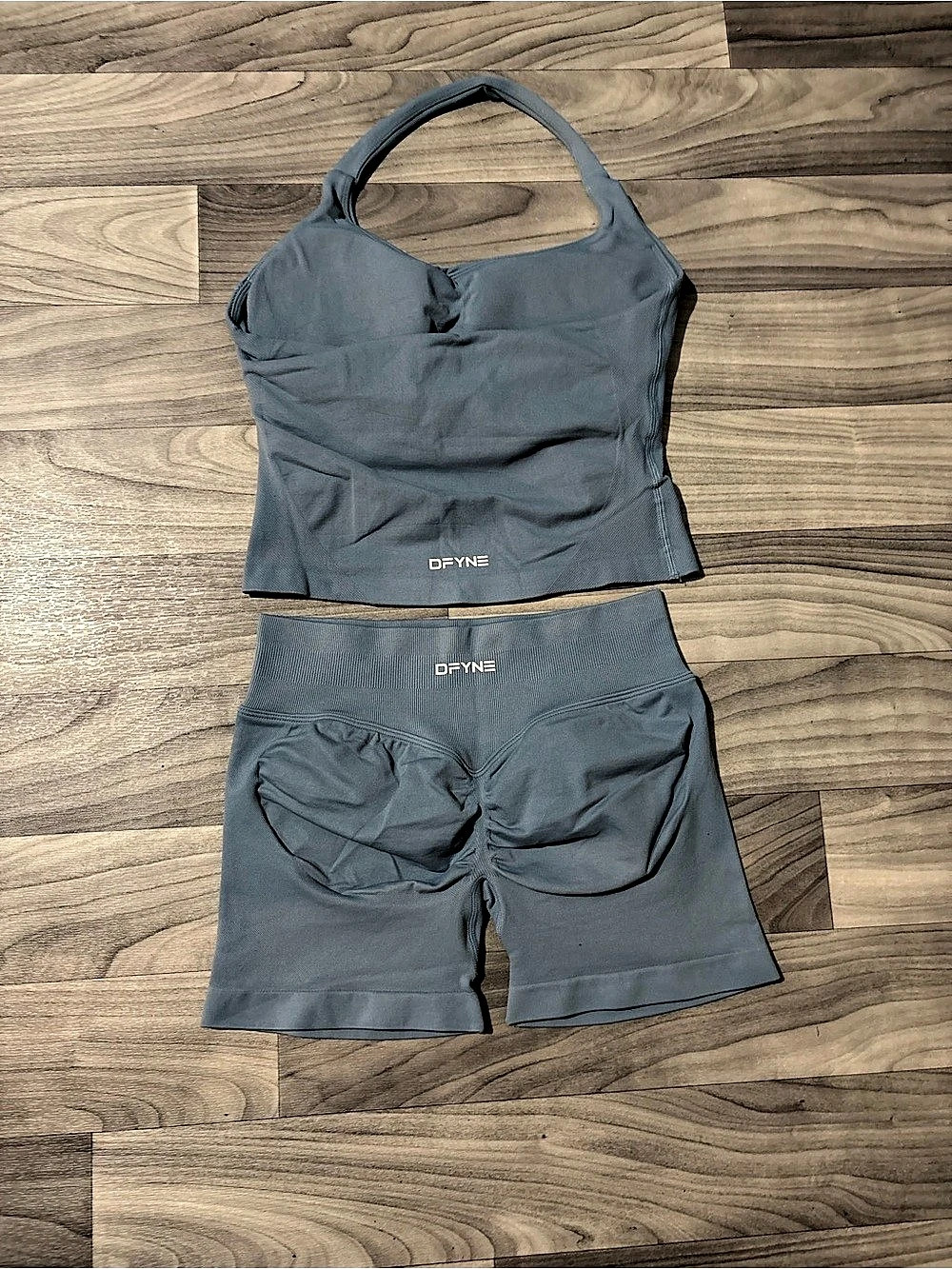 DFYNE impact halter and shorts set